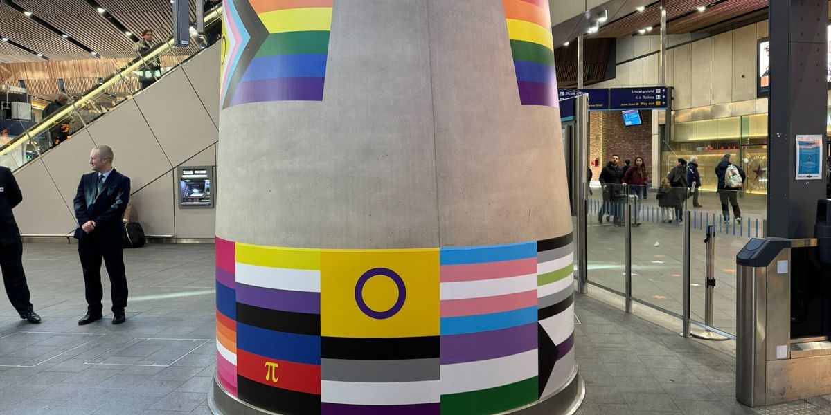 NextImg:Network Rail breaks OWN rules on gender flag waving as it's accused of 'cheap and performative stunt'
