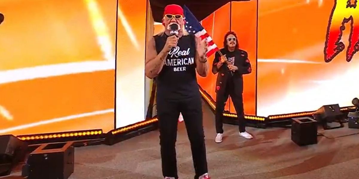 NextImg:Hulk Hogan, 71, looks visibly shaken after being booed off stage during WWE Netflix debut
