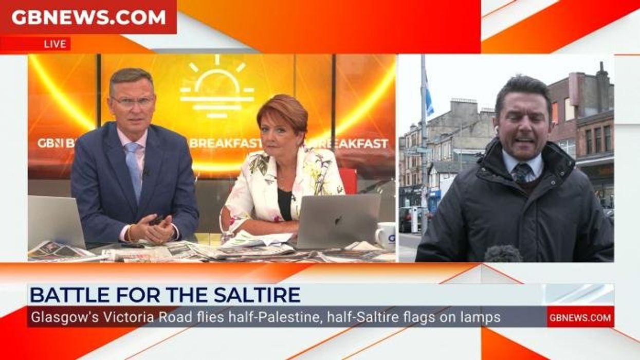 'We don't want it!' Scots outraged after activist group unfurls Palestine-Saltire flags on city centre: 'I hate to see it'
