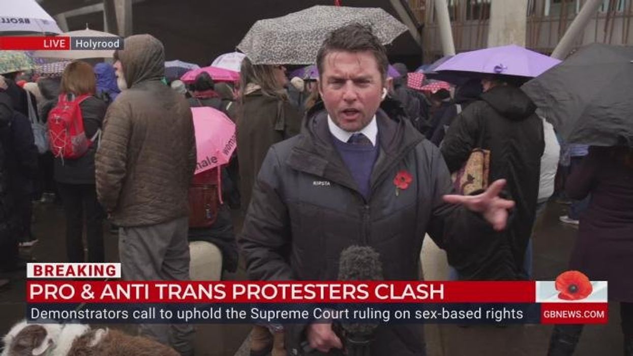 WATCH: GB News' Tony McGuire reports on the women's rights protest in Holyrood