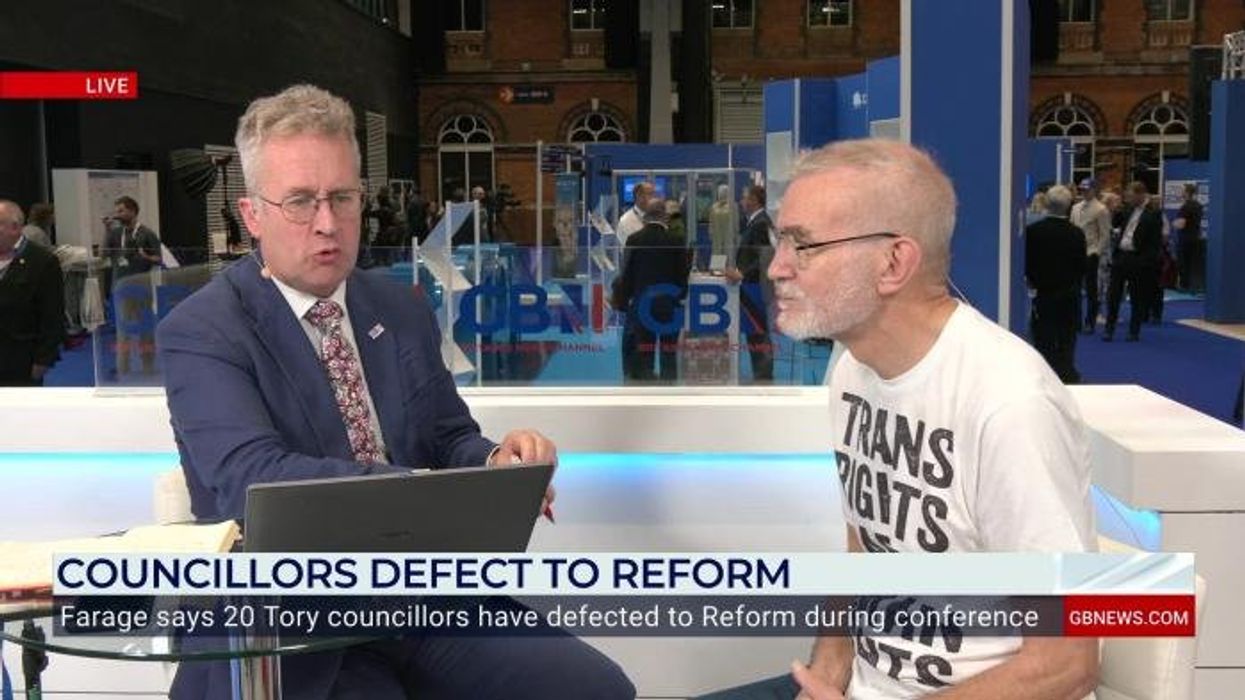 ‘How do you know I’m a man?’ Gender critical activist confronts Tory conference heckler in explosive GB News row: ‘Ridiculous!’