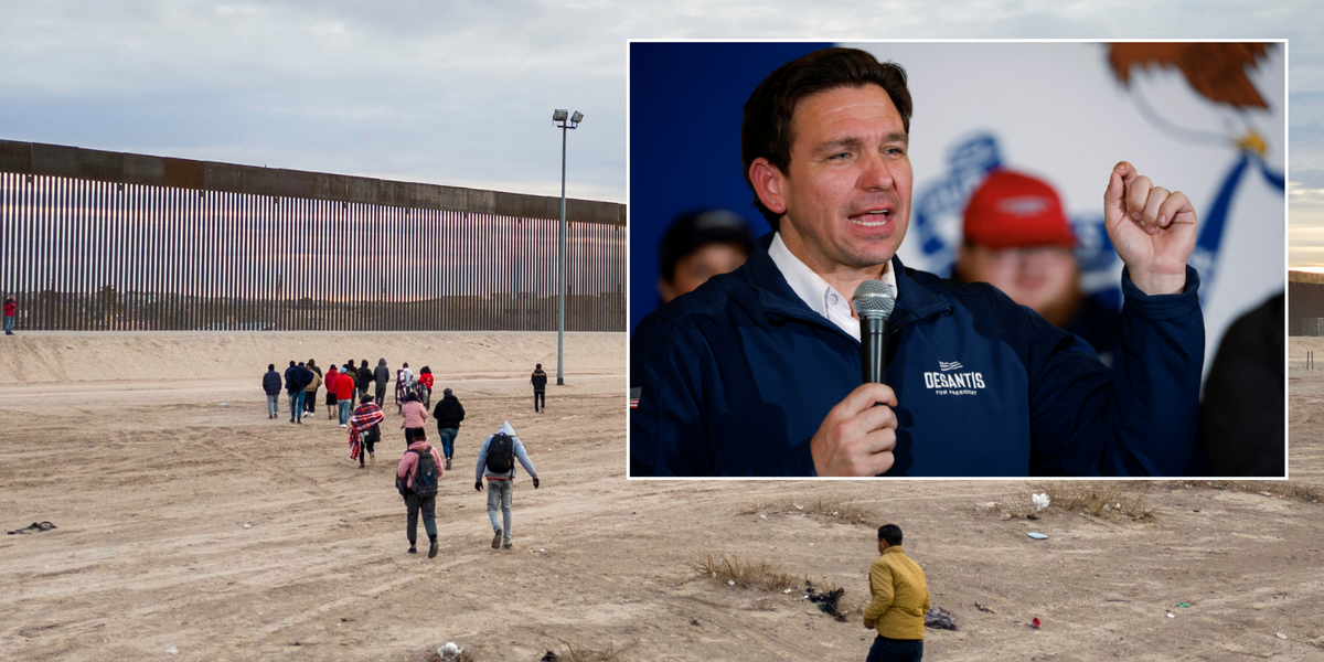 NextImg:US migrant crisis: Ron DeSantis vows to send 1,000 troops to Texas to protect border