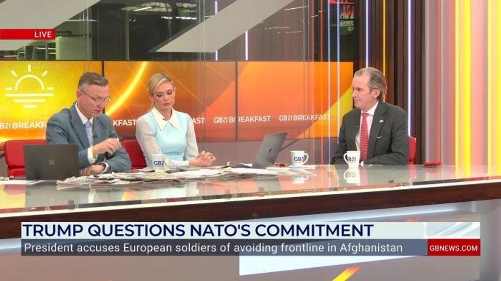 'He loves the UK!' Donald Trump's Nato soldier claims defended as Republican points out 'important distinction' in  'careless' remarks