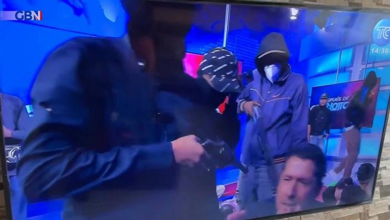 Horror moment armed gunmen storm Ecuador TV station and hold staff at gunpoint