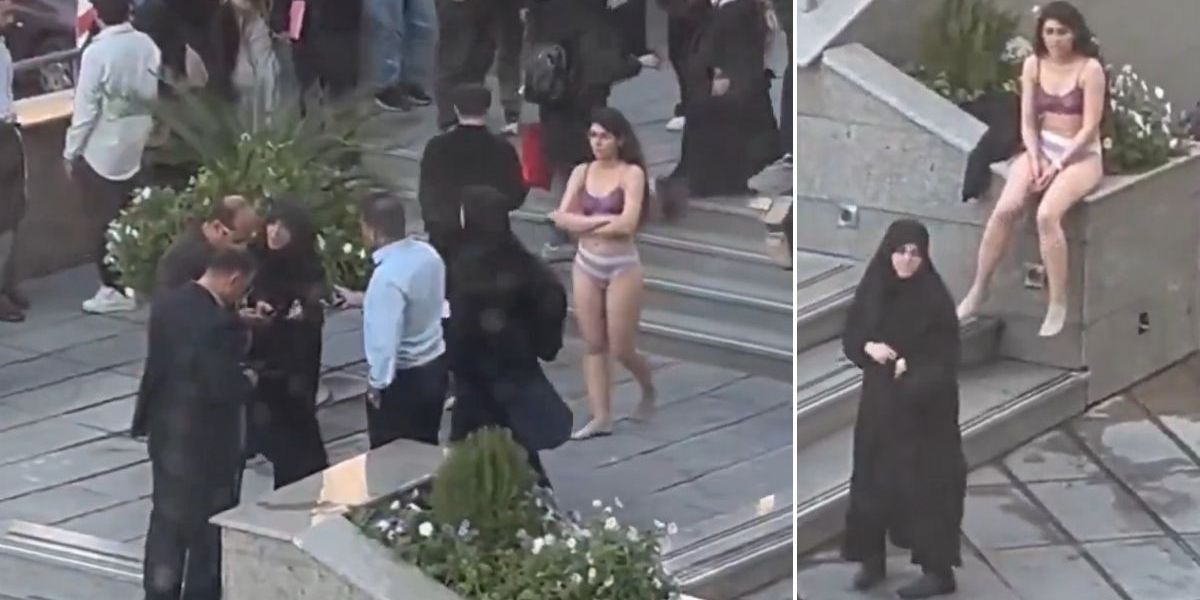 NextImg:Iranian student bravely defies Islamic regime by stripping off in protest over hijab