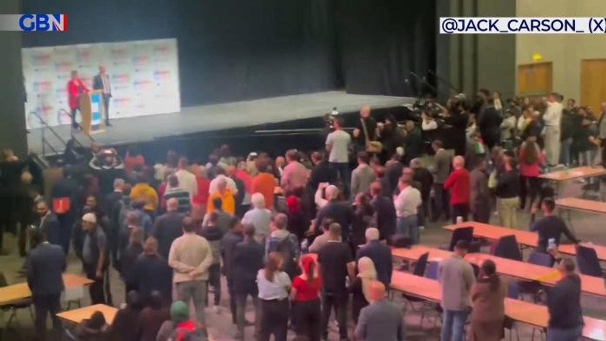 Jess Phillips interrupted by pro-Palestine protesters as Labour MP is re-elected: 'Throw them out!'