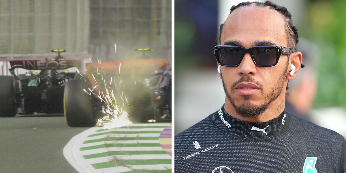 NextImg:Lewis Hamilton committed 'super dangerous' act in F1 practice as Mercedes fined for 'serious failure'