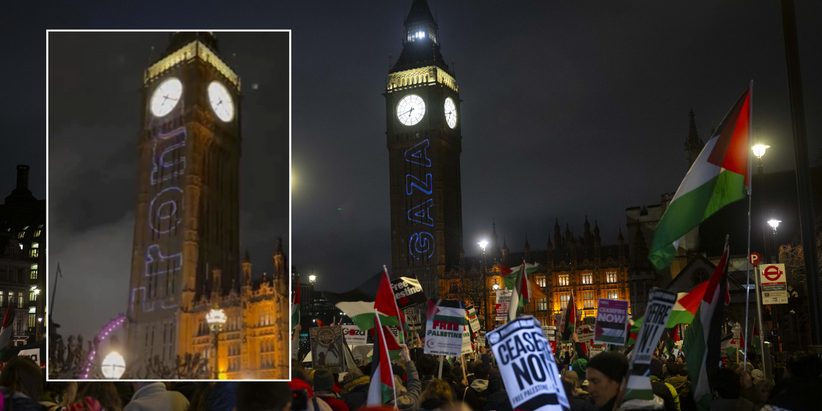 NextImg:'From the River to the Sea' projection on Big Ben sparks fury as MPs blast 'genocidal call'