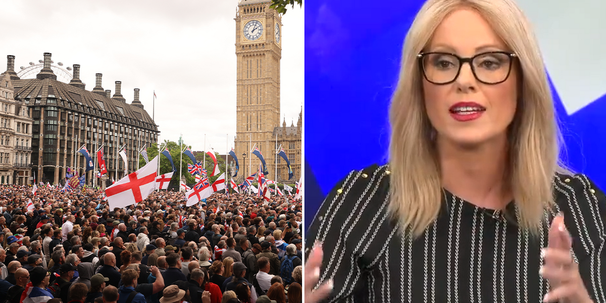 NextImg:Michelle Dewberry fumes as thousands labelled ‘far-right’ at London demo