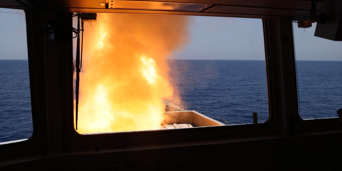 NextImg:British warship HMS Diamond has shot down a missile fired from Iranian backed rebels in Yemen