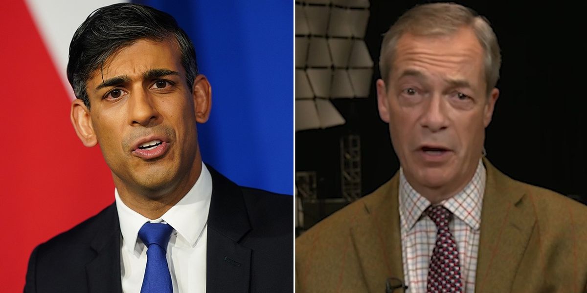 NextImg:Nigel Farage blasts Rwanda 'FARCE' as Tory rebels resign over migrant bill