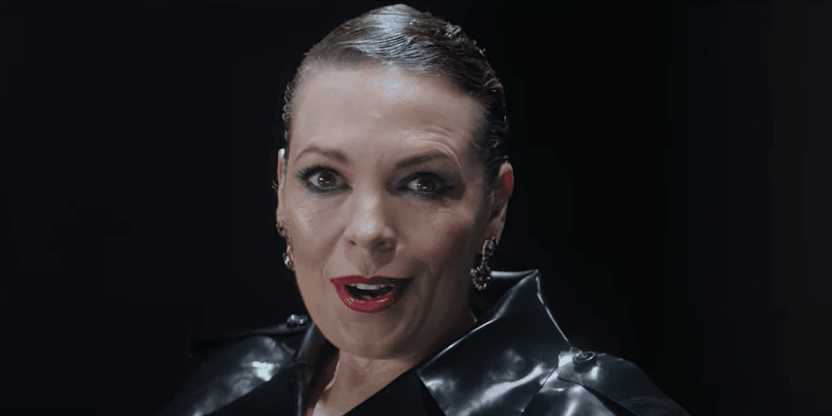 Olivia Colman slammed for attack on pension funds as she dons latex ensemble in bizarre anti-oil eco advert Olivia Colman slammed for attack on pension funds as she dons latex ensemble in bizarre anti-oil eco advert