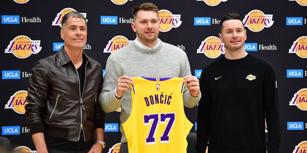 NextImg:Luka Doncic reveals first five words he received from LeBron James after blockbuster NBA trade to Lakers
