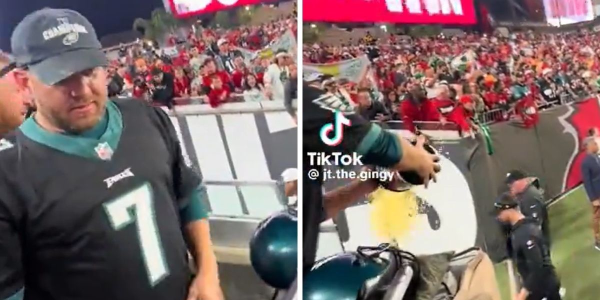NextImg:Angry NFL fan attacks Philadelphia Eagles head coach Nick Sirianni before security rush into stands