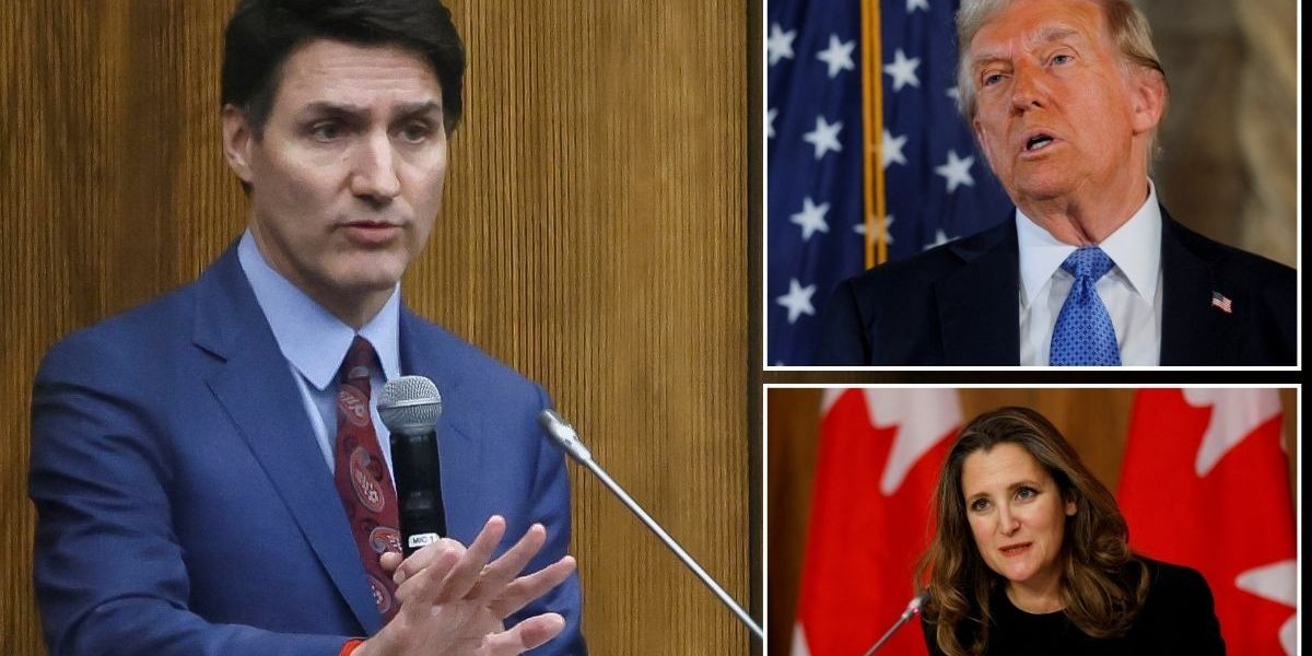 NextImg:Justin Trudeau on 'brink of resigning' after Deputy PM quits following Trump's tariff warning