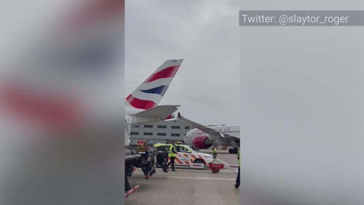 Planes collide at Heathrow Airport - Emergency services swarm tarmac as passengers left stunned