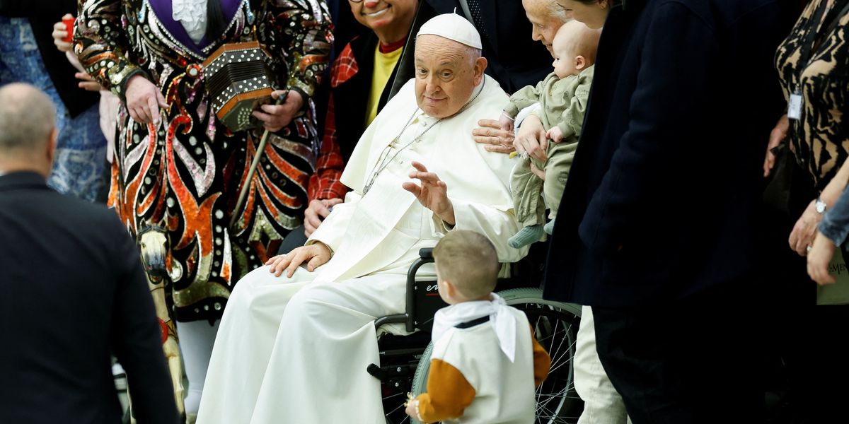 NextImg:Pope Francis 'resumes some work' as test results 'improved' and slight kidney failure 'not cause for concern'