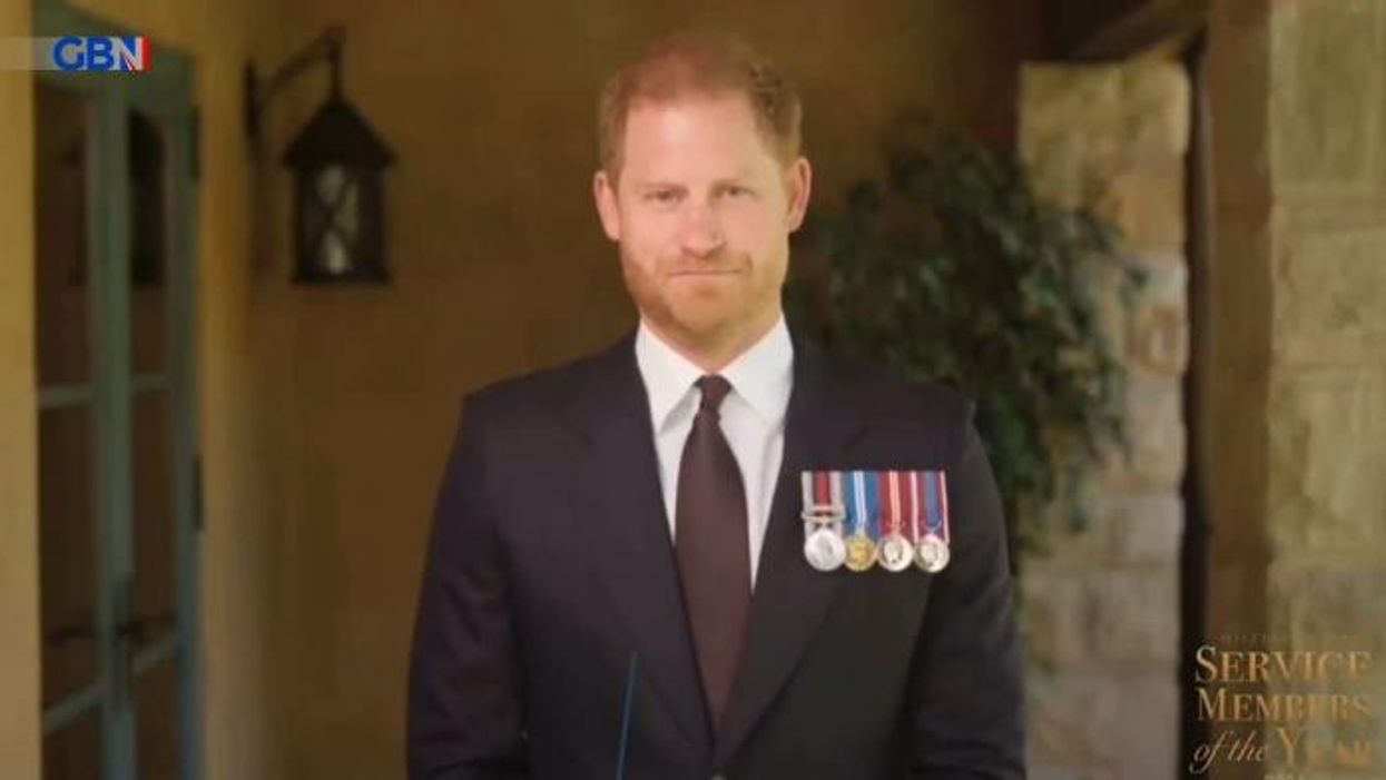 Prince Harry dons military uniform and medals to film new video from his Montecito mansion