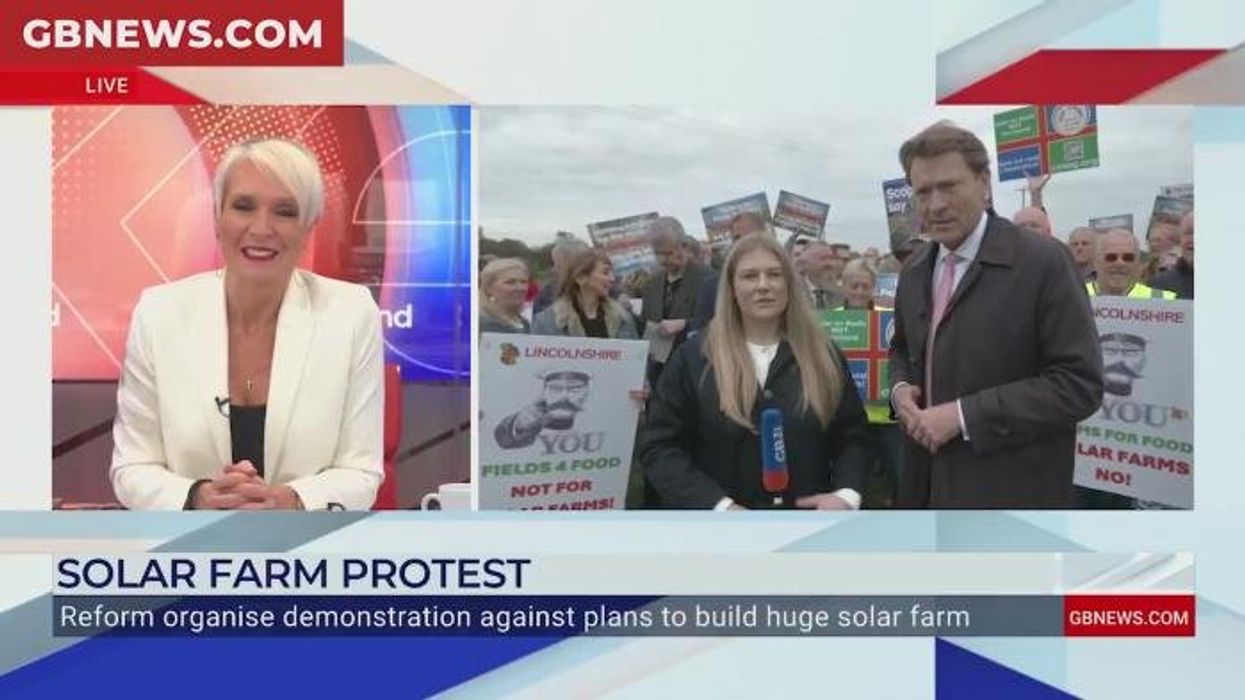 'An absolute disgrace!' Richard Tice joins protesters as he condemns plans for UK's biggest solar farm