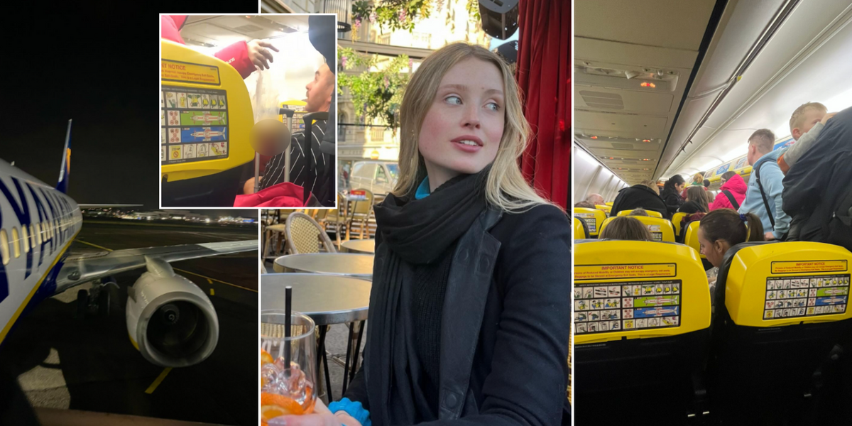 NextImg:Ryanair passengers 'vomit and pass out' on flight struck by storm chaos
