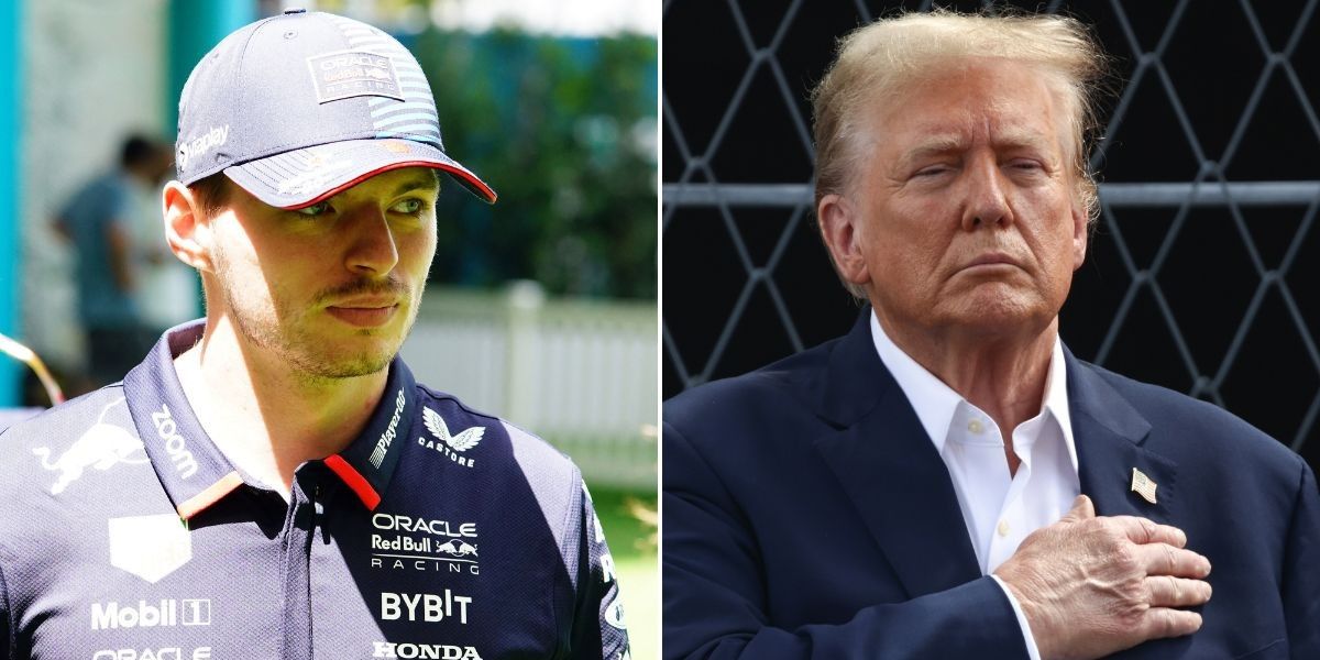 NextImg:Max Verstappen makes Donald Trump feelings clear after former president visited Miami GP - 'Everyone looks'