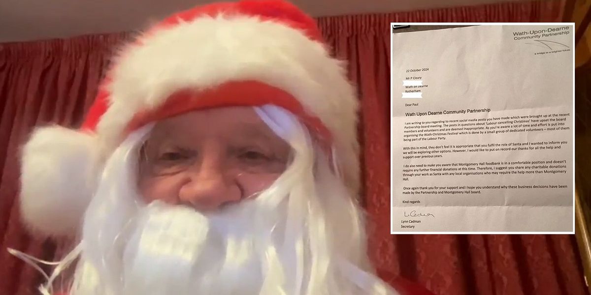 NextImg:Santa volunteer sacked for 'anti-Labour' social media post offers his services to another charity