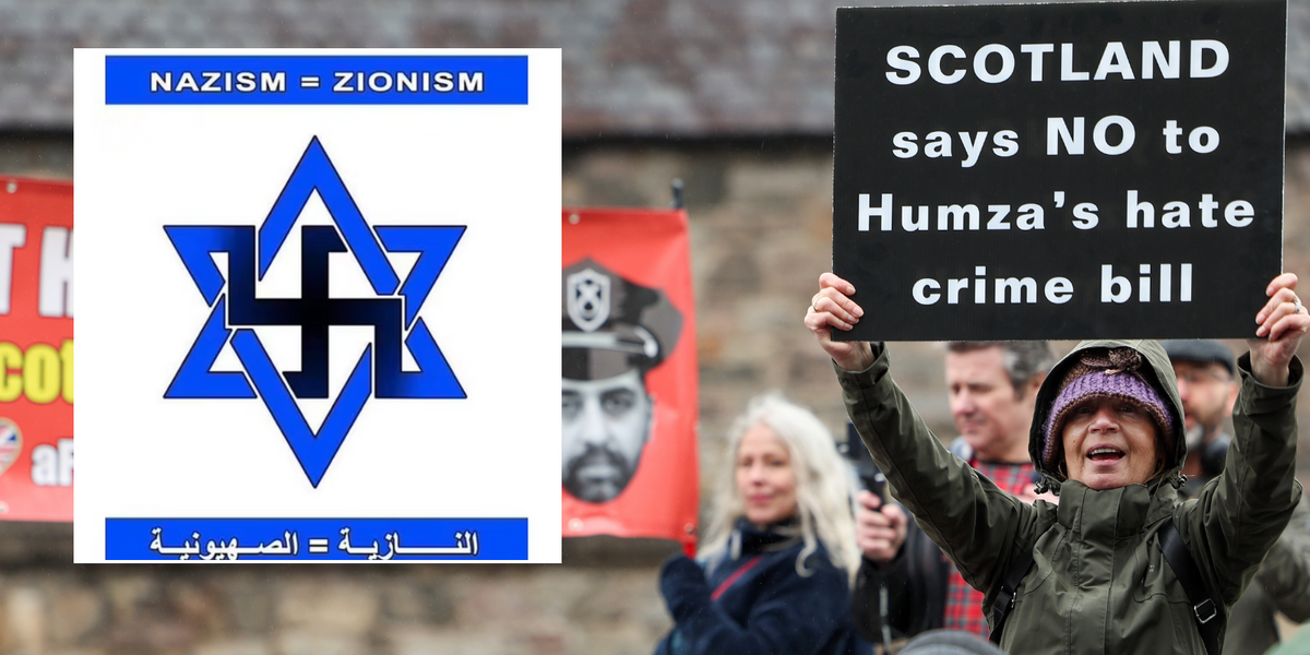 NextImg:Star of David merged with Swastika WON'T be probed by Scottish police as new hate crime law row explodes