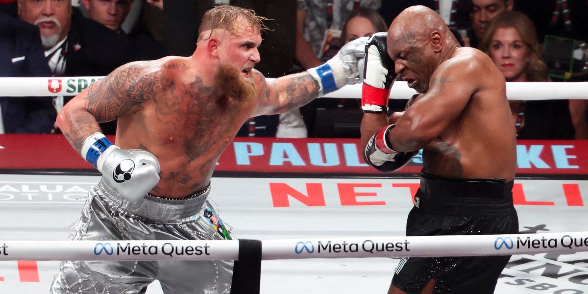 NextImg:Jake Paul 'allegedly told DJ both men were banned from hurting each other' in Mike Tyson boxing fight