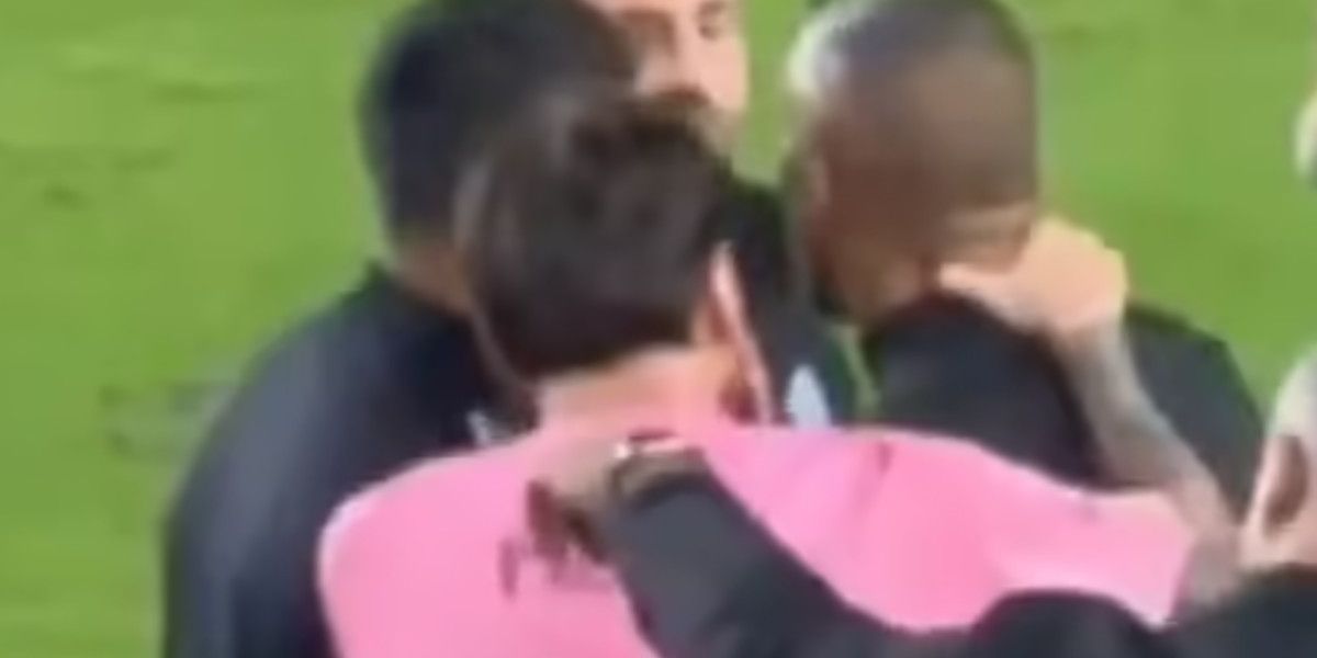 NextImg:Lionel Messi grabs coach by the neck and screams at referee as Inter Miami star loses temper