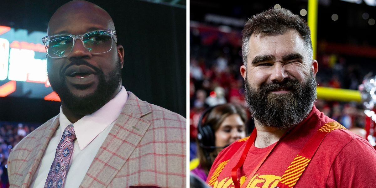 NextImg:Shaquille O'Neal warns Jason Kelce about making 'dumba** mistakes' after losing family and being an 'idiot'