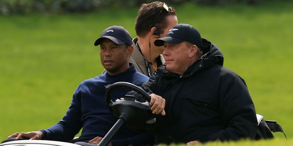 NextImg:Tiger Woods 'dizzy' and put on a drip as golf superstar pulls out of Genesis Invitational after six holes