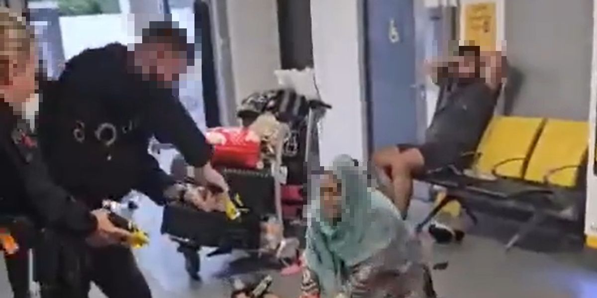 NextImg:Police officer involved in Manchester Airport arrest 'removed from operational duties' after 'shocking' footage goes viral