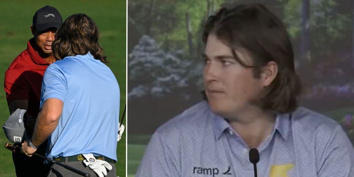 NextImg:Masters low amateur Neal Shipley looks for help after Tiger Woods question in press conference