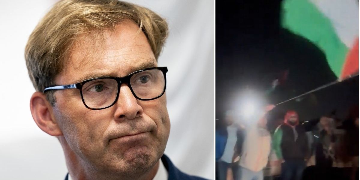 NextImg:Pro-Palestine protesters target Tobias Ellwood's family home in 'chilling scenes'