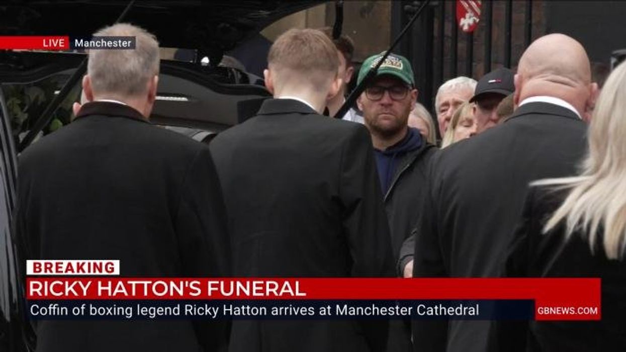 Tyson Fury's suit causes a stir as boxing icon attends funeral of Ricky Hatton at Manchester Cathedral