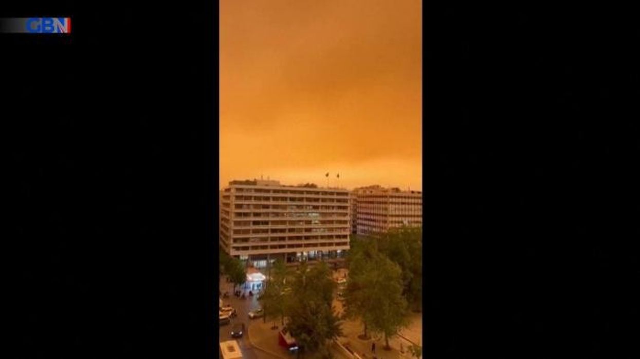 Orange Sahara dust swallows Athens in orange haze: Incredible pictures