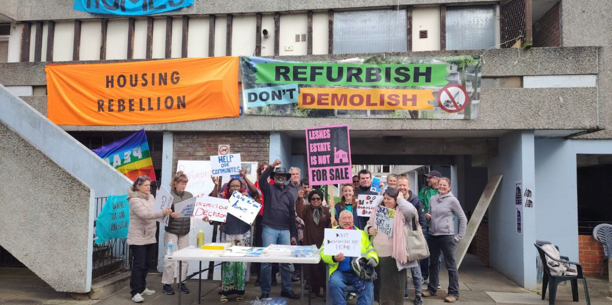 NextImg:Pensioners hold sit-in as they launch desperate bid to prevent homes being knocked down