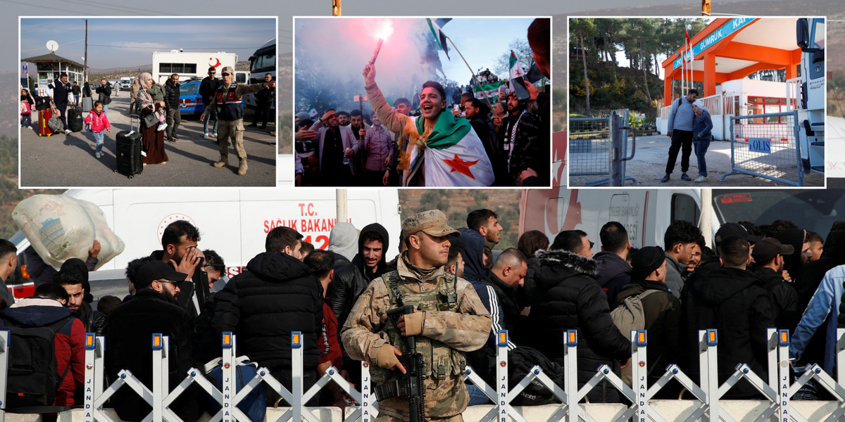 NextImg:Syrian migrants return home as Turkey border crossings open for first time in YEARS after toppling of Assad