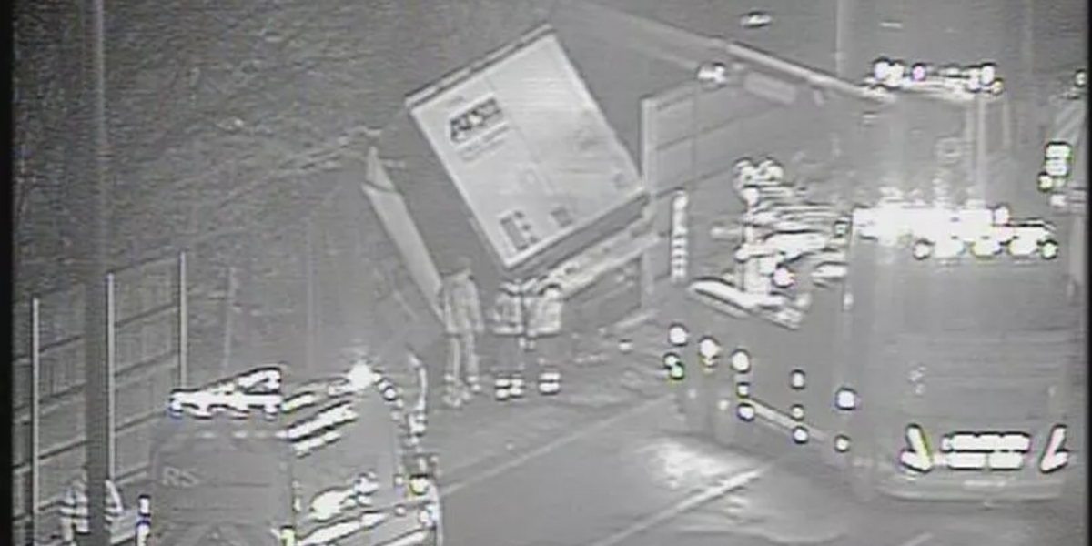 NextImg:M6 closed: 'Major disruption' after severe collision as lorry veers off motorway and flips over