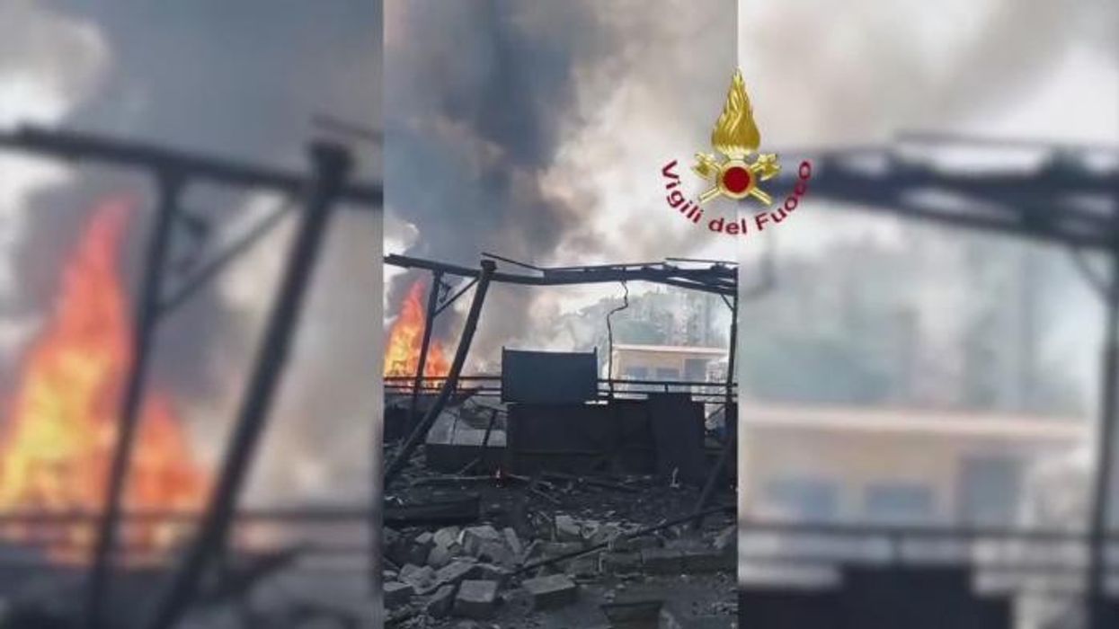 Huge fire erupts after petrol station explosion that 'sounded like a bomb' leaving dozens injured