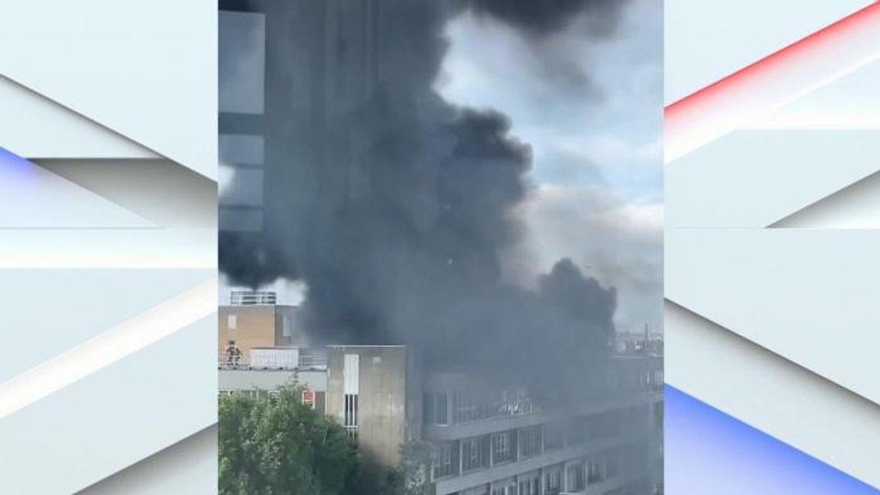 Plumes of thick black smoke blot out Bristol skyline as huge fire erupts at St Michael's Hospital