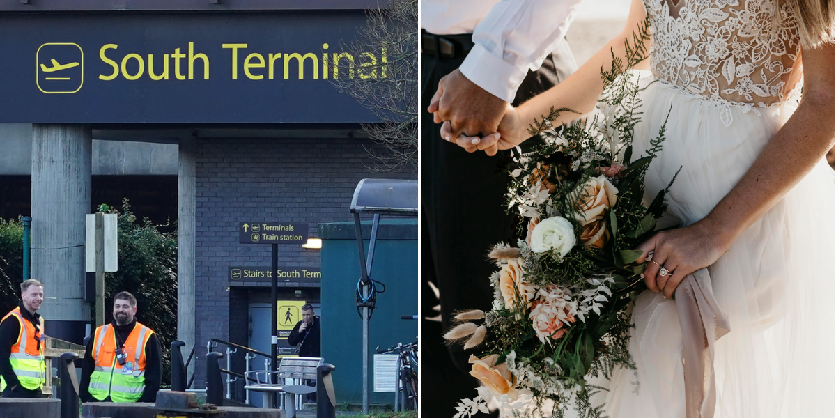NextImg:Gatwick Airport 'bomb scare' left bride facing fairytale wedding nightmare