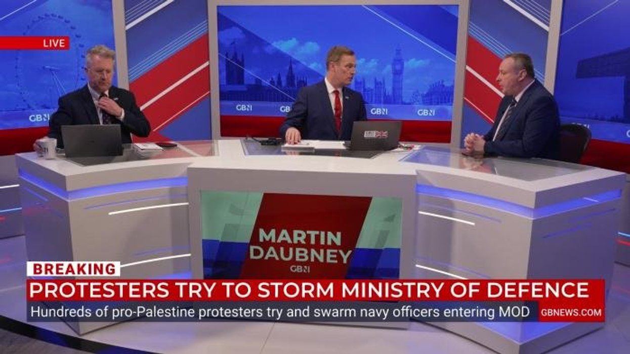 Pro-Palestine mob surround Royal Navy officers and brand them ‘baby killers’ as they storm Ministry of Defence HQ