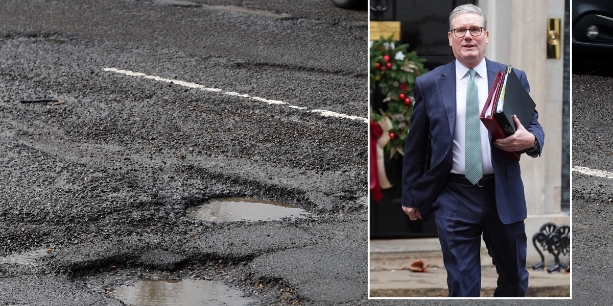 NextImg:Starmer urges councils to 'get on with the job' of fixing potholes on 'broken roads' as he announces £1.6bn investment