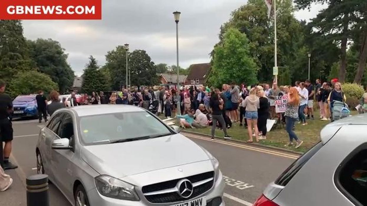 Asylum hotel protest: Dozens of activists chant ‘get them out’ just hours after dispersal order