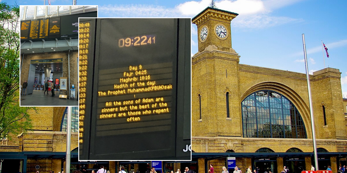 NextImg:Outrage as King’s Cross displays Islamic message about ‘sinners’ on departures board