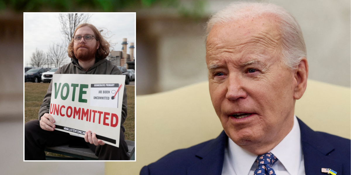 NextImg:Biden in real trouble as thousands of voters remain 'uncommitted' to any leader