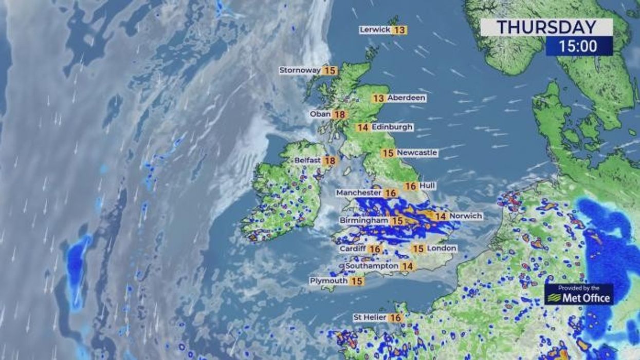 UK weather: Met Office issues yellow weather warning as parts of England and Wales to be DRENCHED by heavy rain