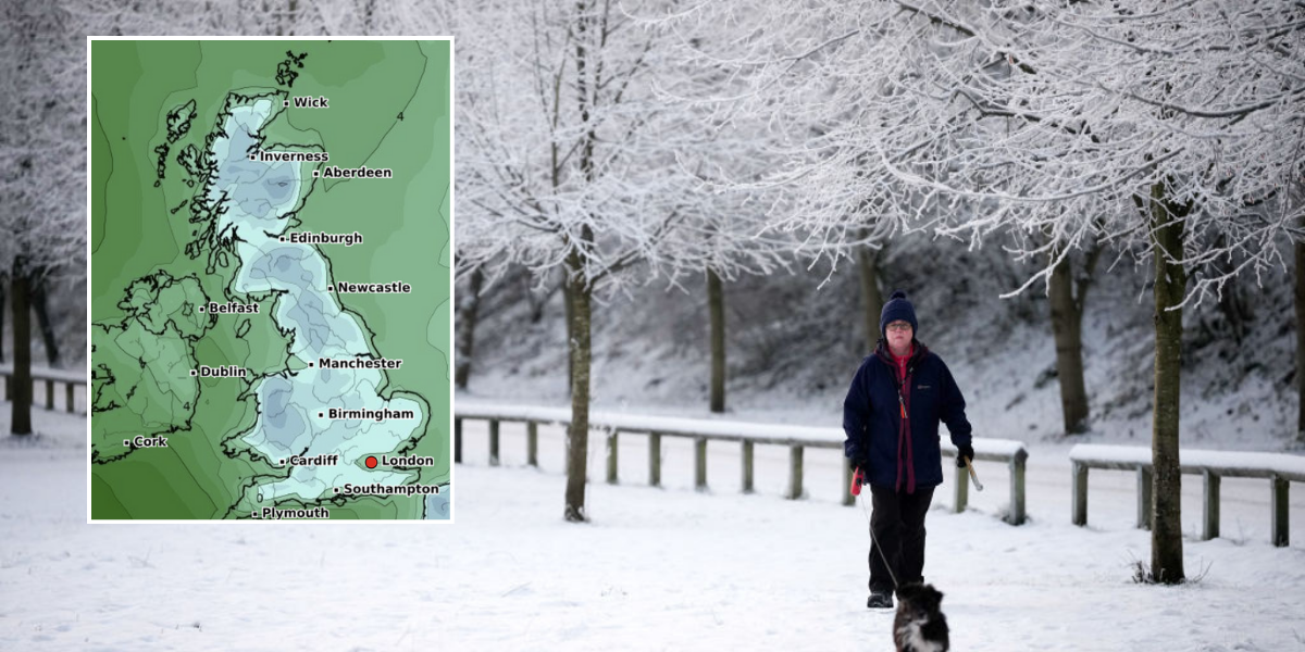 Rare 'freezing rain' will hit Britain in days as snow and ice blankets parts of the country