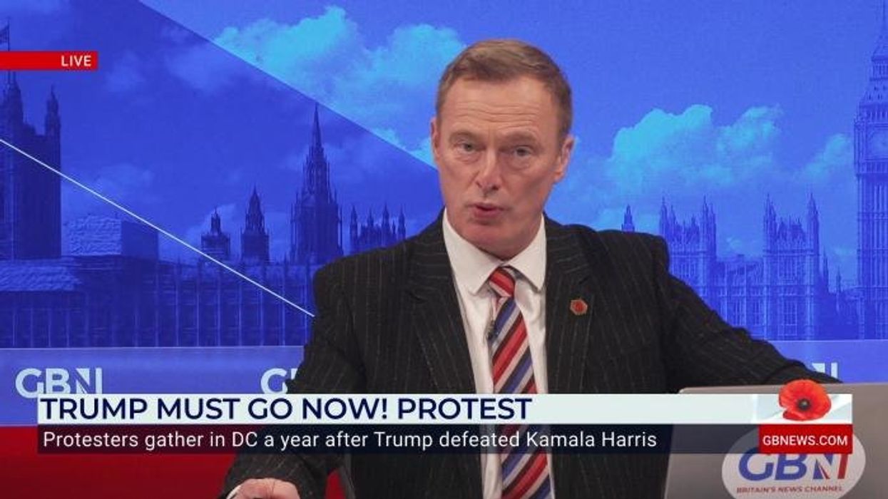 Watch the moment Ben Leo stumps anti-Trump protester live from Washington DC